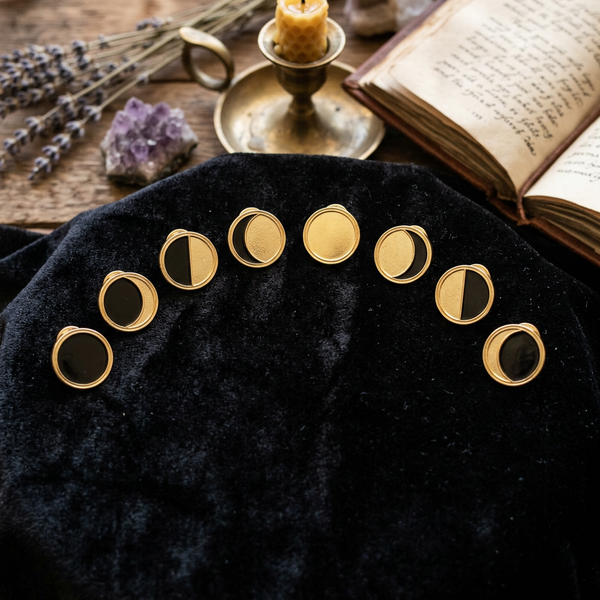Moon Phase Enamel Pin Set
