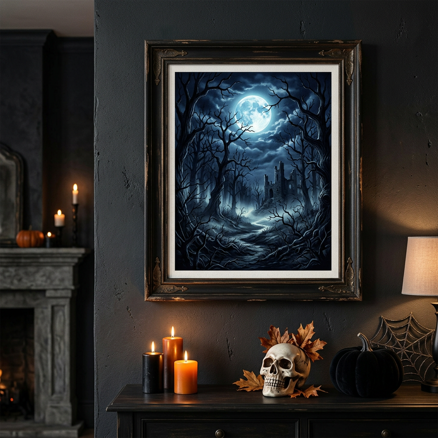 Haunted Forest Wall Art Print