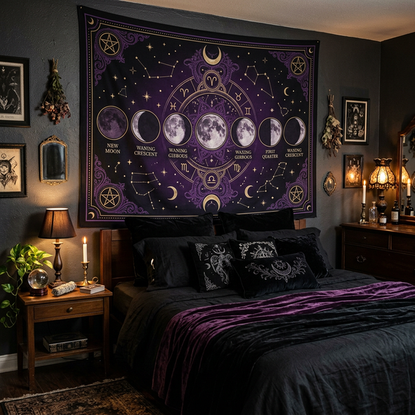 Coven Moon Phase Wall Tapestry