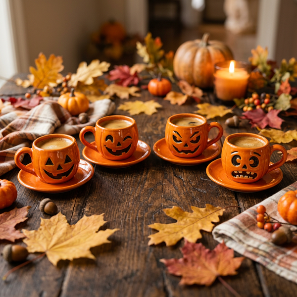 Jack-o-Lantern Espresso Set